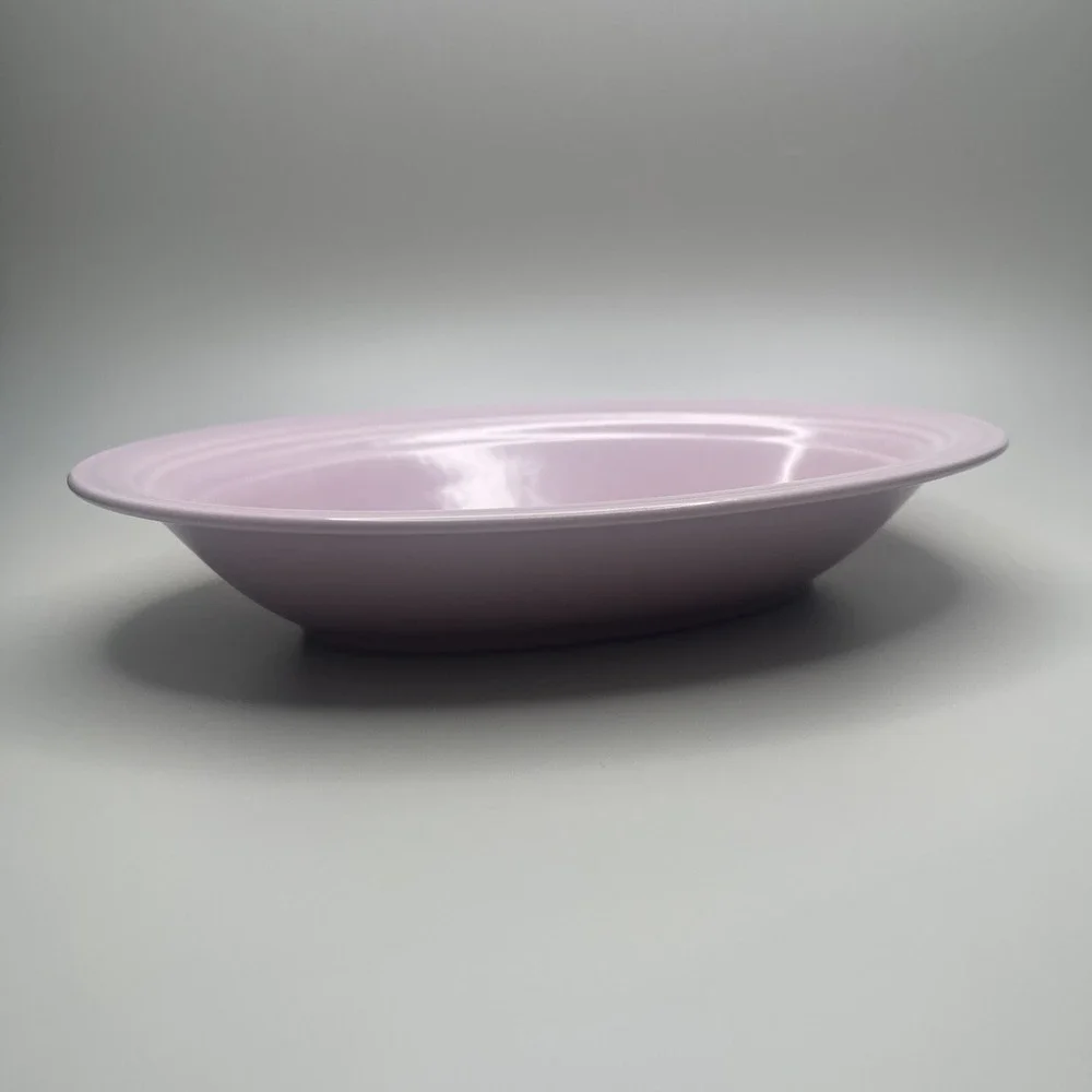 Vtg Vernonwae Vernon Kilns Modern Serving Bowl Orchid Lavender Oval Vegetable 9